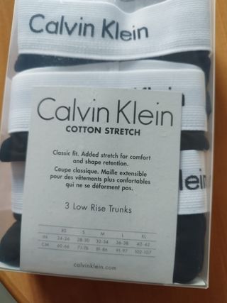 3 Calzoncillos Calvin Klein M