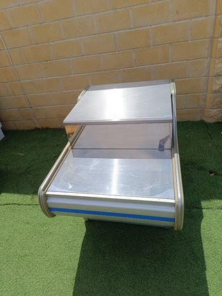 Mostrador acero inoxidable, atención cliente 