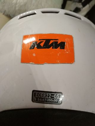 Casco moto Takai blanco talla S