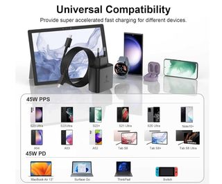 Cargador Samsung 45W USB-C + Cable 1m