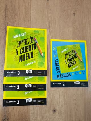  LIBROS MATEMÁTICAS FAN FEST 3°PRIMARIA  
