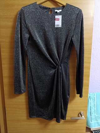 Vestido fiesta brillo mujer