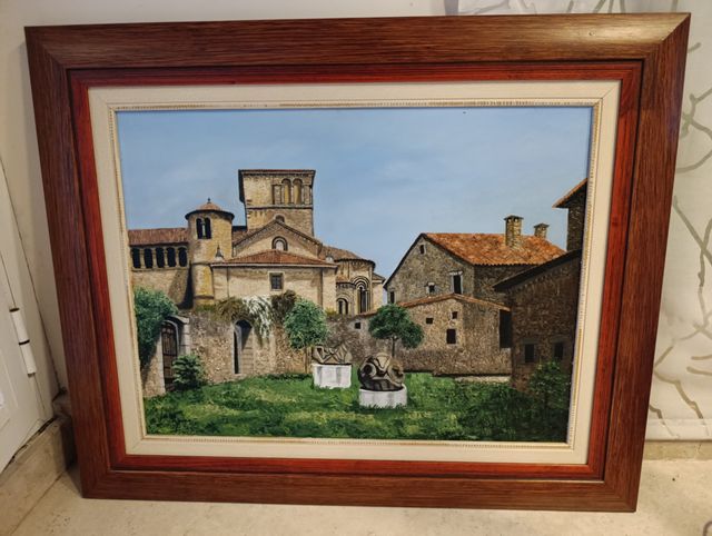 Cuadro Óleo Colegiata Santillana Mar