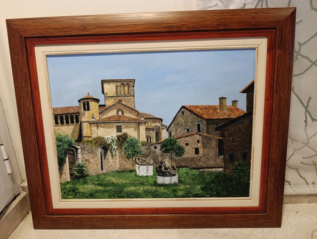 Cuadro Óleo Colegiata Santillana Mar