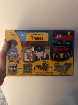 Libro Trenes + Puzzle