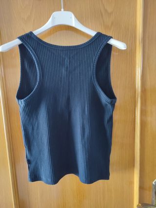 Top corto Converse negro mujer M