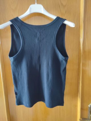 Top corto Converse negro mujer M