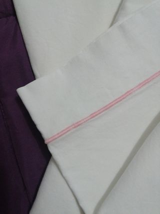 Sábanas vintage bordadas - Rosa y blanco