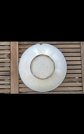Plato cerámico azul y blanco