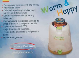 Calienta potitos/biberones Carrera Baby
