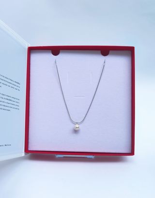 Collar plata Colgante Perla blanca 10mm Majorica