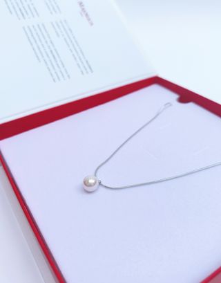 Collar plata Colgante Perla blanca 10mm Majorica