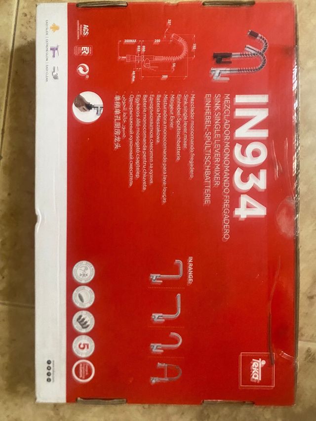 Grifo Teka IN934 - Monomando Negro