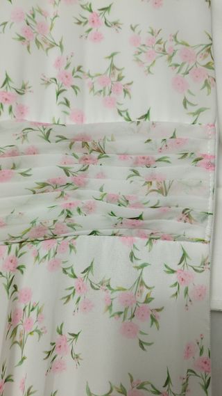 Vestido largo floral blanco