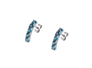 pendientes oro 18k con piedra con topacio
