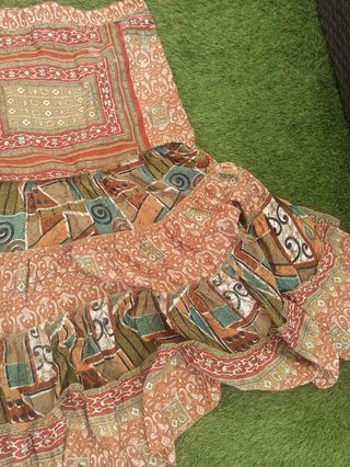 Falda larga multicolor boho