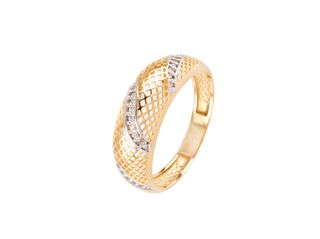 anillo oro 18k con piedra con circonita