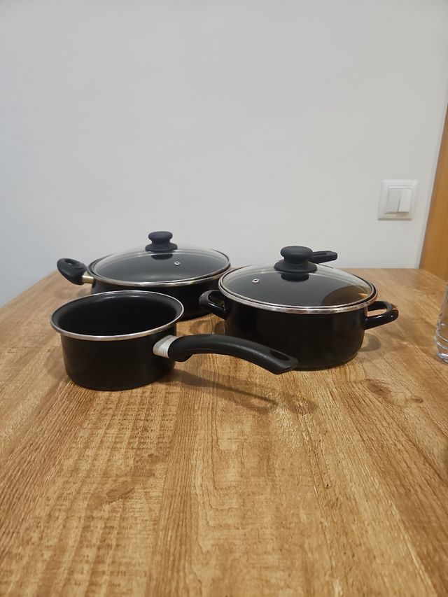 Juego ollas cocina - 3 piezas