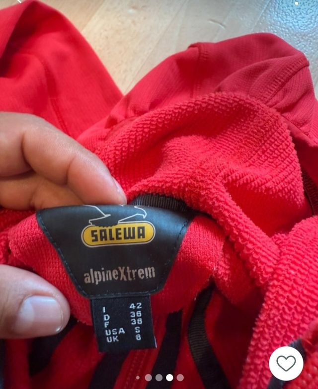 Chaqueta Salewa roja mujer