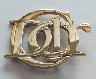 Broche Monograma Dior vintage 90s dorado