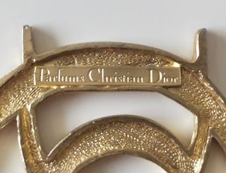 Broche Monograma Dior vintage 90s dorado