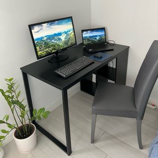 Escritorio esquinero negro 120x60cm