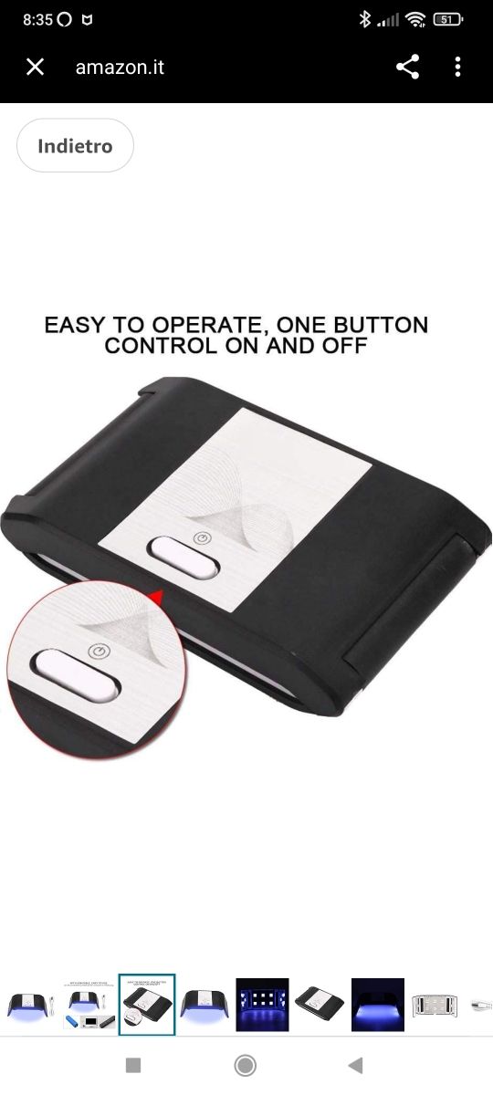 Lampada UV smalto gel portatile, da viaggio