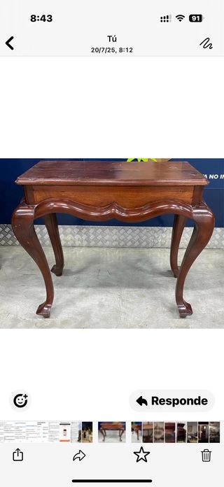 Mesa consola Luis XV, madera