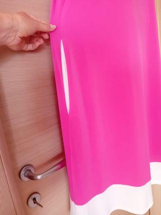 Vestito estivo Annamaria rosa-bianco