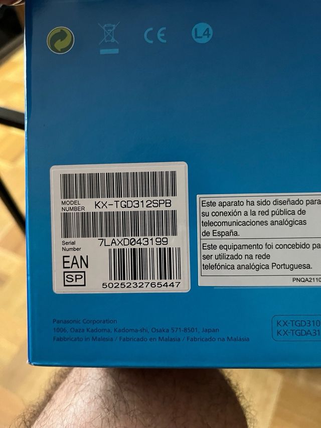 Panasonic KX-TGD312 Teléfono inalámbrico