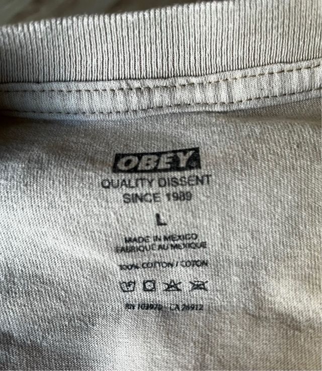 Camiseta Obey L Beige