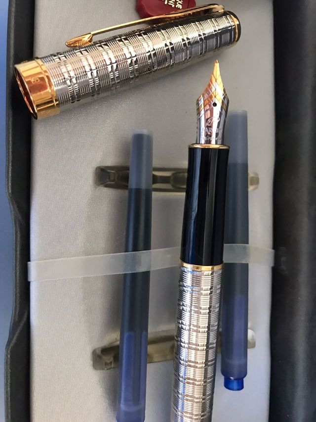 Stilografica Parker argentata