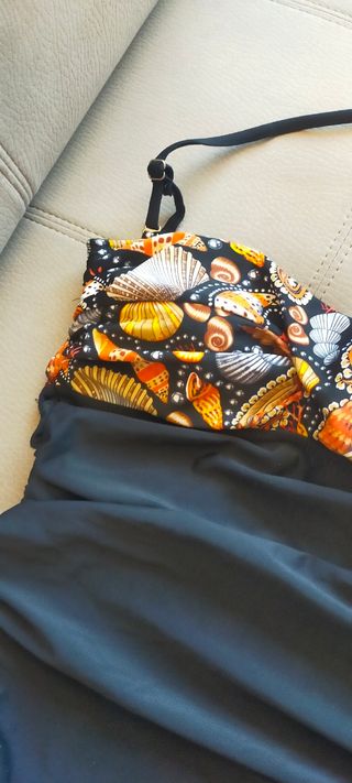 Costume intero donna nero-arancio