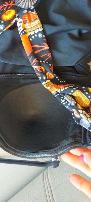 Costume intero donna nero-arancio