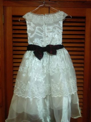Vestido niña blanco 8-10 años