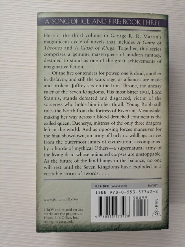 A Storm of Swords (A Song of Ice and Fire, Book 3.