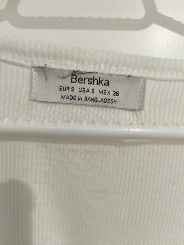 Top Bershka blanco talla S