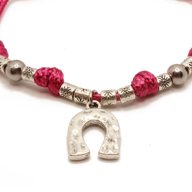 Pulsera Granate de la Suerte con Herradura