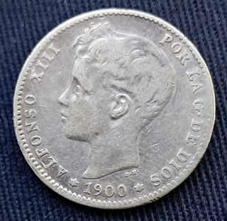 Moneda 1 Peseta Alfonso XIII 1900