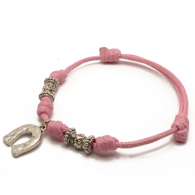 Pulsera Herradura Rosa - Buena Suerte