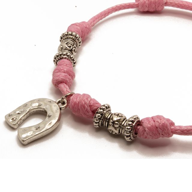 Pulsera Herradura Rosa - Buena Suerte