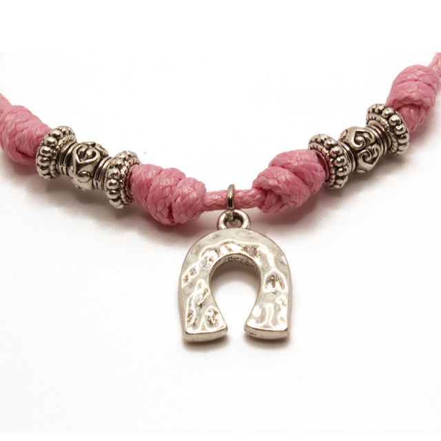 Pulsera Herradura Rosa - Buena Suerte