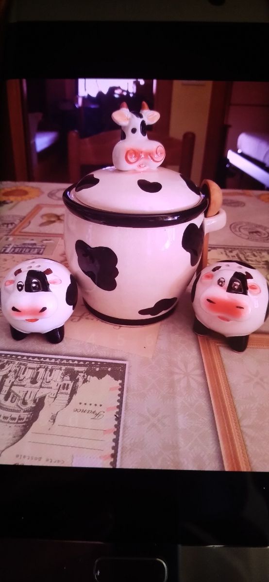 Set zuccheriera mucca