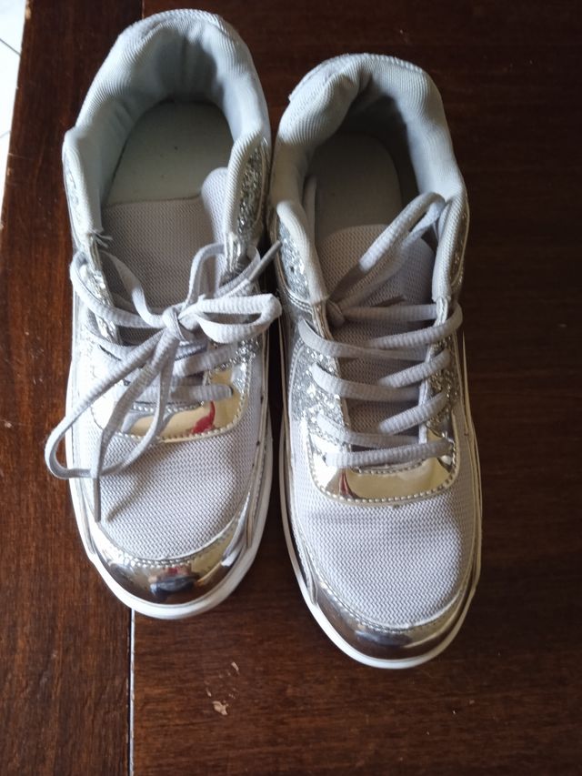 Sneakers argento donna