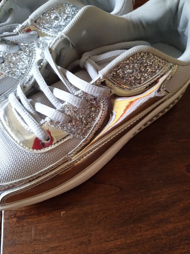 Sneakers argento donna