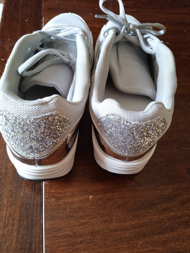 Sneakers argento donna