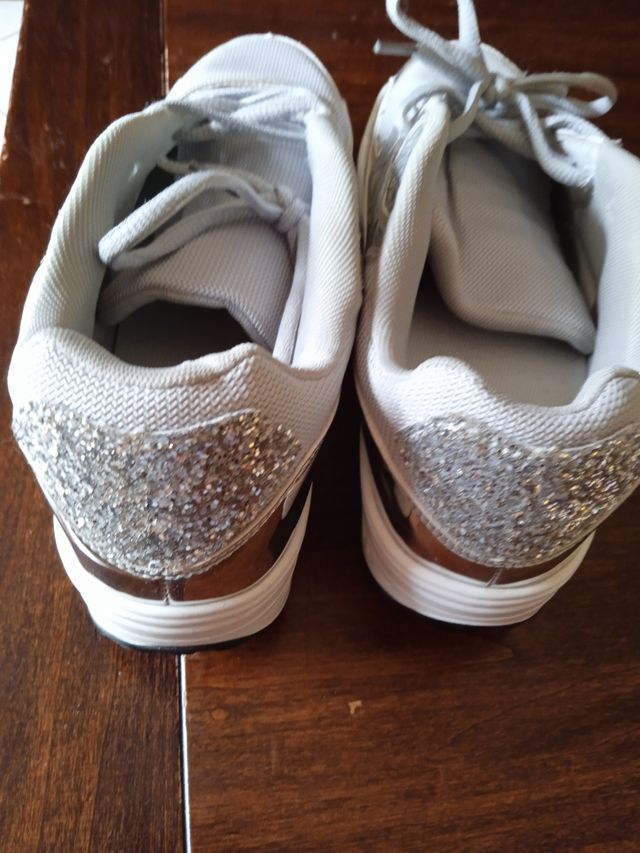 Sneakers argento donna