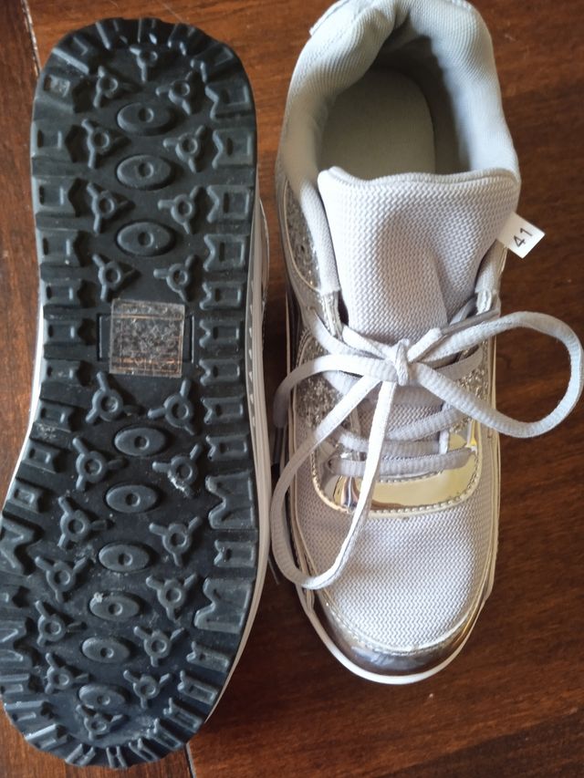 Sneakers argento donna