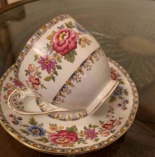 Taza porcelana inglesa - Flores