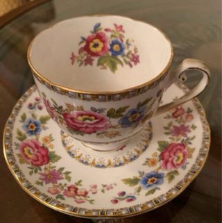 Taza porcelana inglesa - Flores